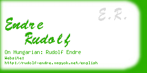 endre rudolf business card